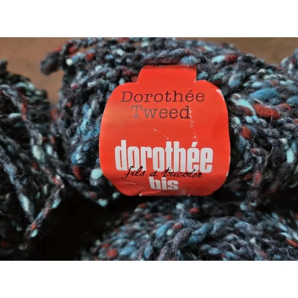 Vintage Dorothee Bis French Wool Tweed Yarn Lot Multicolor Chunky Texture